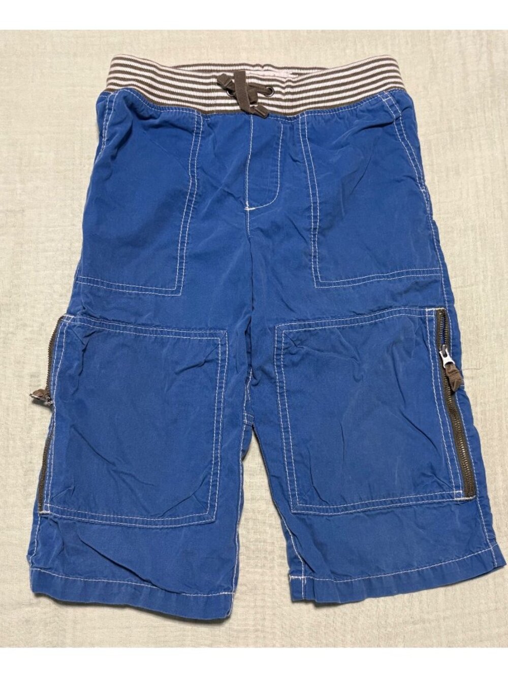 Mini Boden Boys Blue Techno Shorts Sz 8Y